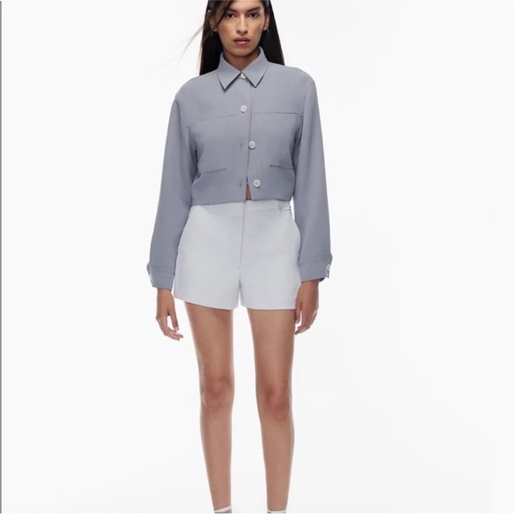 Wilfred Little Cropped Jacket Crepette Blue Size XXS - Picture 3 of 8